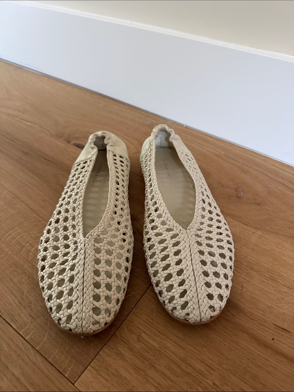 Freda Salvador Riley Woven Ballet Flats Cream